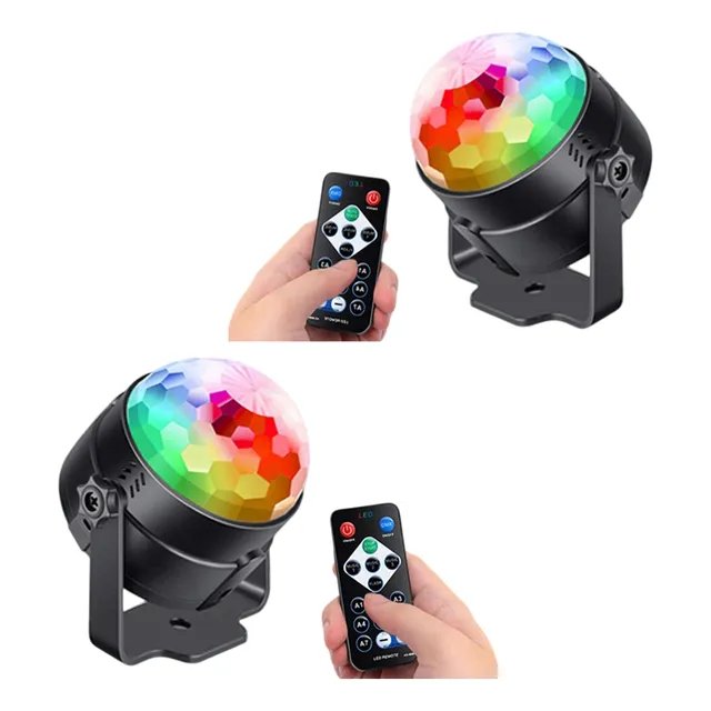 Pack X2 Foco Lámpara Led Discoteca Luces Sicodélicas Fiesta Multicolor