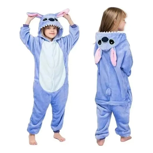 Pijama Stich Enterito Niños Suave Disfraz Abrigado Supersoft