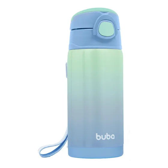 Garrafa Térmica Buba Antivazamento 400ml Com Canudo E Alça