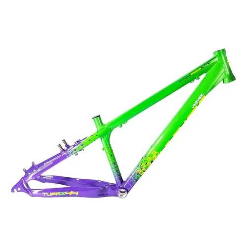 Quadro Vikingx X-44 Aro 26 Alumínio Verde Neon Bike Freeride BMX