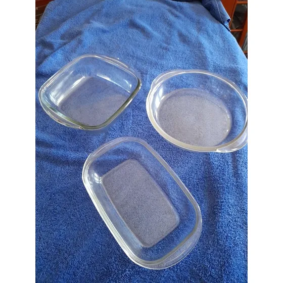 Set De 3 Pyrex De Vidrio Nuevos