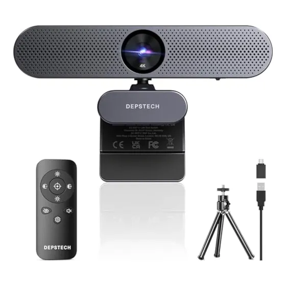 Depstech Cámara Web 4k Con Control Remoto, Cámara