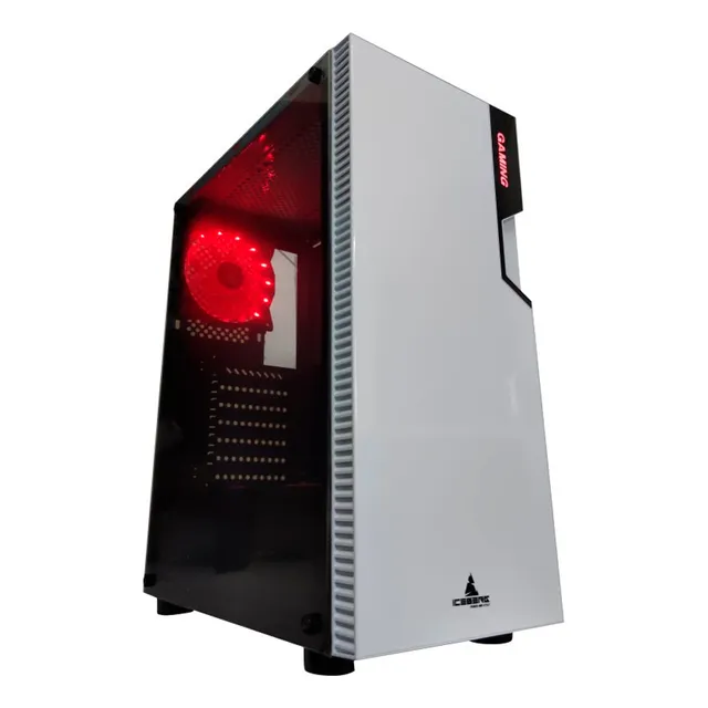 Caja Atx Gamer Glacius V2 Blanco + 1 Fan Rgb