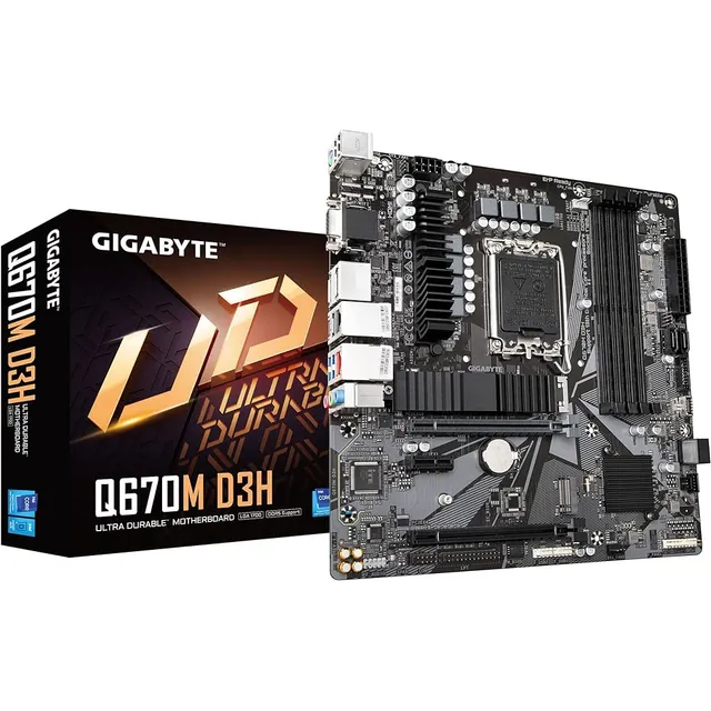 Gigabyte Q670m D3h Lga1700/ Intel/ Q670/ M-atx/ Ddr5/ Dual