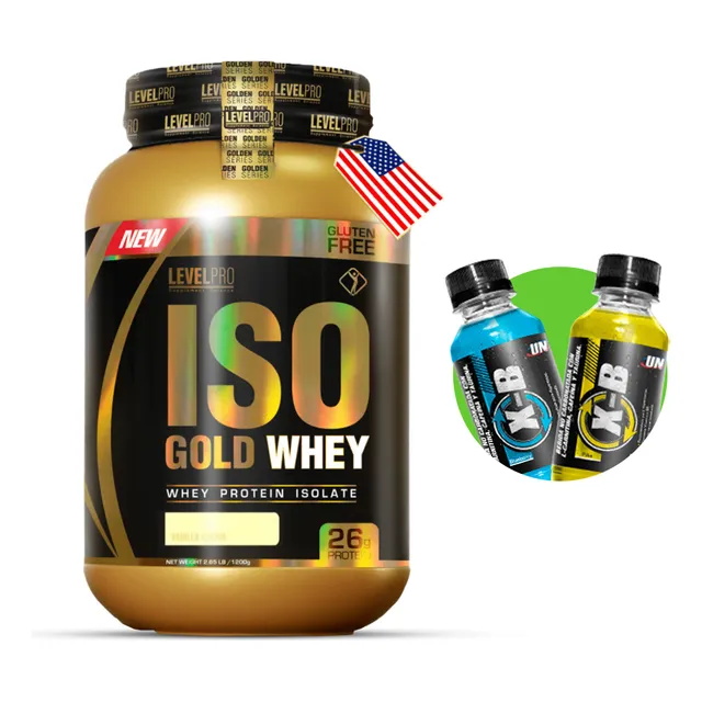 Proteina Iso Gold Whey 1.1kg Vainilla Level Pro + Regalo 09