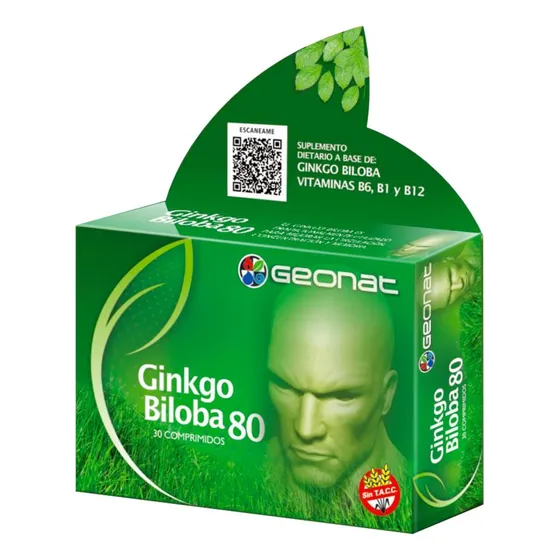Geonat Ginkgo Biloba 80 Concentración Memoria 30 Comp