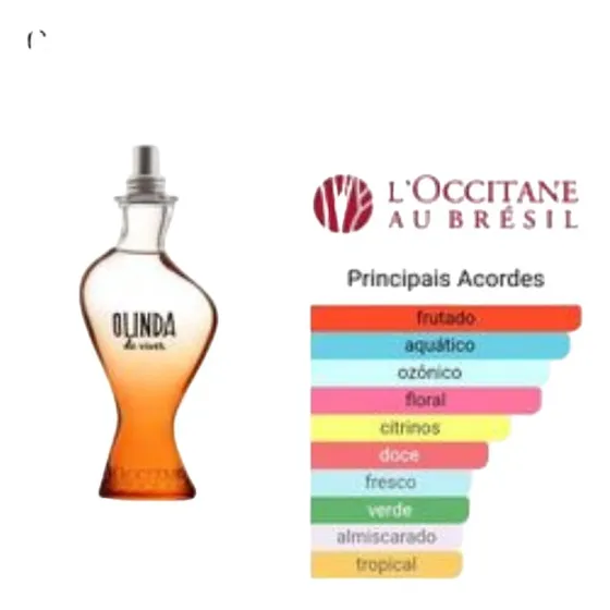 Deo Colônia Olinda De Viver 100ml L'occitane Au Brèsil