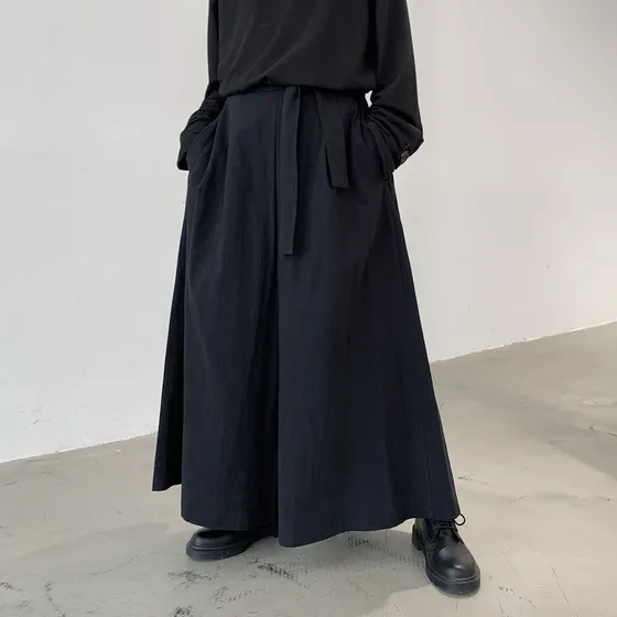 Pantalones Con Falda Estilo Diablo Yamamoto Para Hombre, Jap
