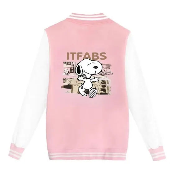 Jaqueta Com Padrão Digital Cute Snoopy Dog Running