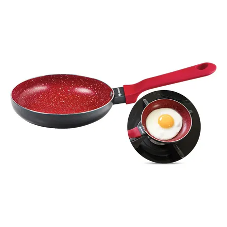 Frigideira Ovo Cerâmica Antiaderente N14 Red Marble Duralar Vermelho