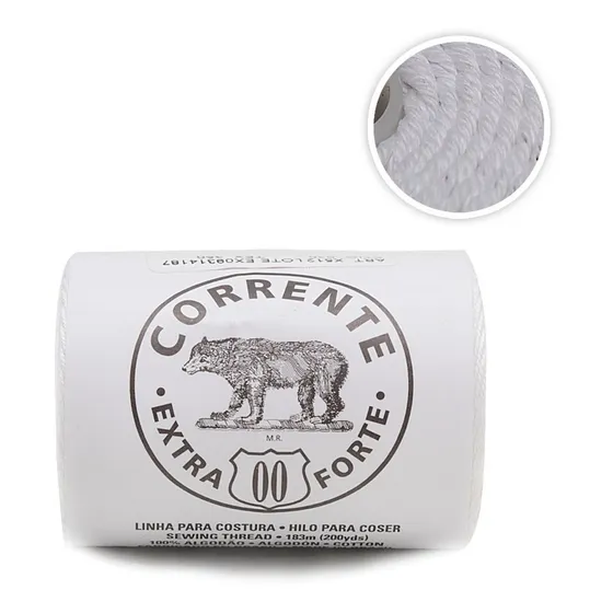 Linha Cordone Urso Glacê Extra Forte Coats Nº00 - Caixa C/24