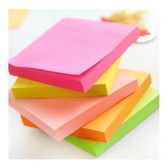 Set 4 Notas Adhesivos Marcadores Post It Neon Papel