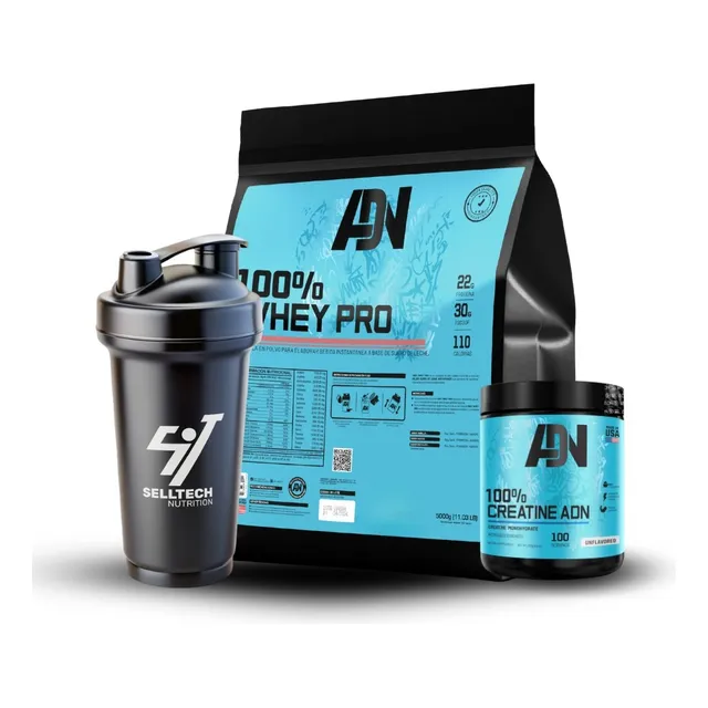 Pack Adn 100% Whey Pro 5kg Vainilla Creadn 500gr