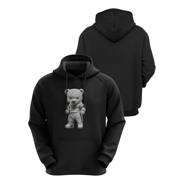 Moletom Blusa De Frio Blusão Casaco Estampado Urso 3d