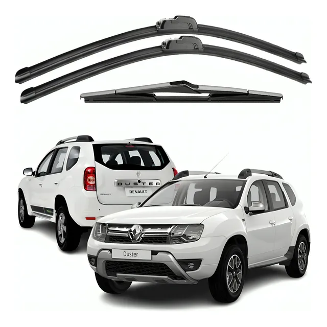Kit Palhetas Duster 2012 A 2019 Limpador De Parabrisa Chuva