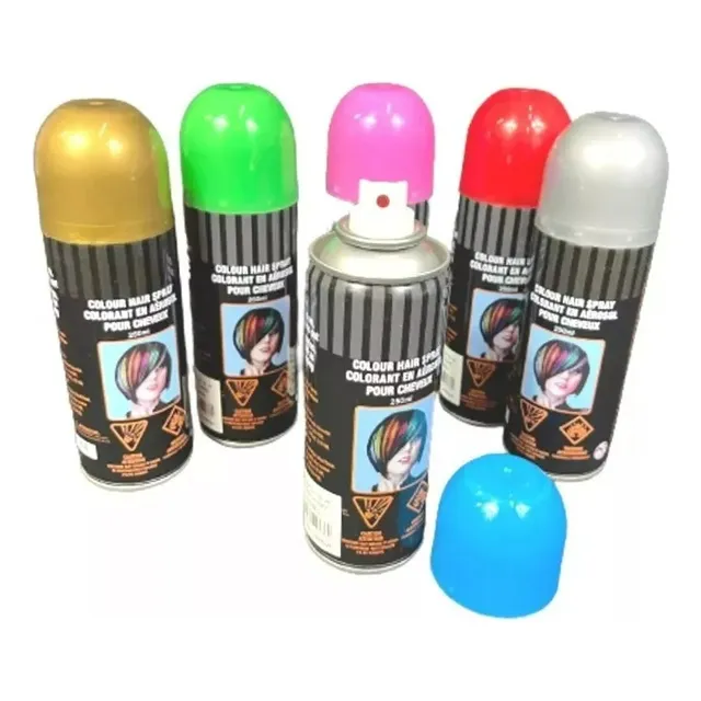 Pinturas En Spray Para Pelo, Colores Lavable  X6 Unidades