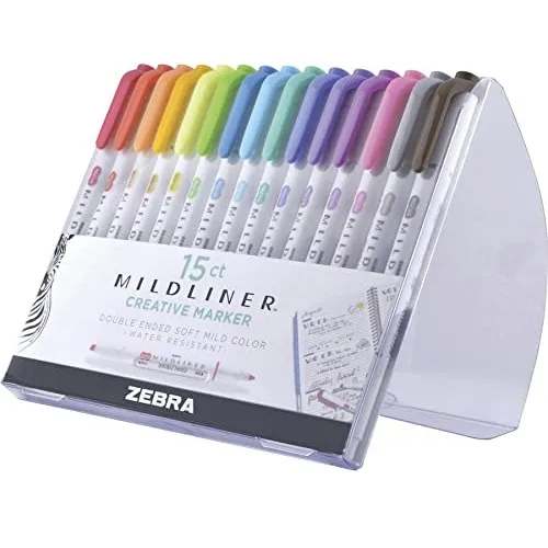 Rotulador De Doble Punta Zebra Pen Mildliner, Ancho
