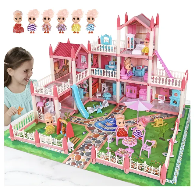 Casa De Muñecas Con Muebles Y Accesorios
