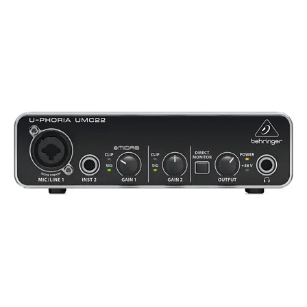 Interface Behringer Umc22 Preto