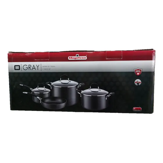 Juego De Ollas Gray Magefesa De 7 Piezas