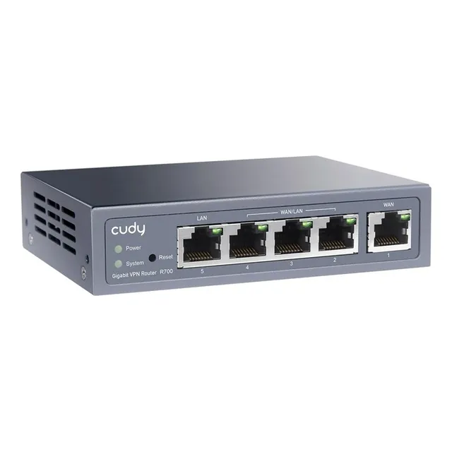 Router Cableado Cudy R700 Vpn Gigabit Multi Wan Color Gris Oscuro