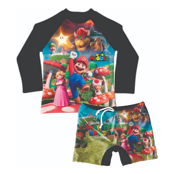 Conjunto De Traje De Baño Niño Super Mario Bros La Pelicula