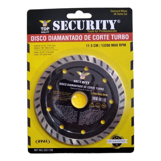 Disco De Corte Concreto 4 1/2 Diamantado Corte Turbo 