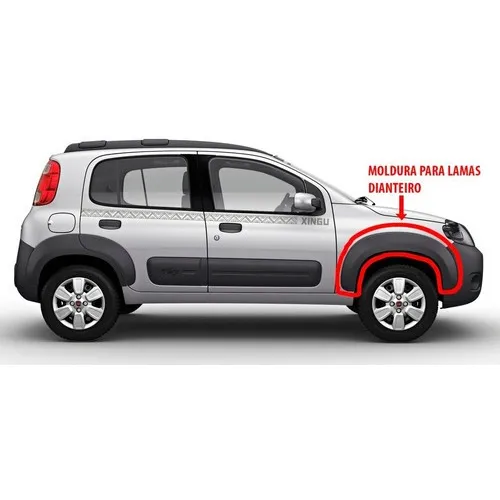 Moldura Para Lama Dianteiro Esquerdo Fiat Uno 2011 A 2014