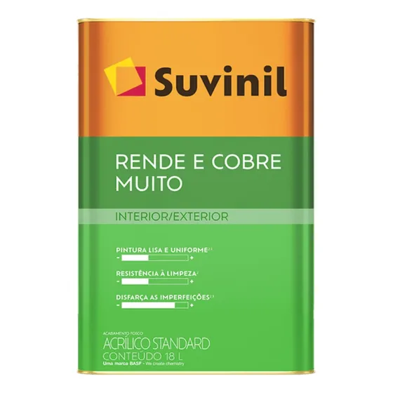 Tinta Suvinil Acrílica Rende E Cobre Muito 16 Litros  Cores