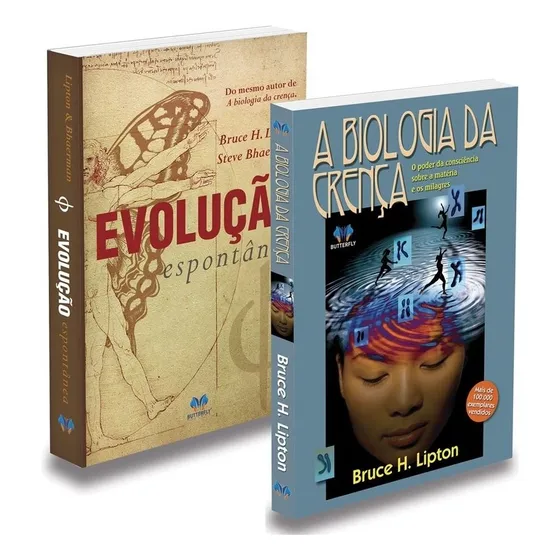 Kit A Biologia Da Crença + Evolução Espontânea, De : Bruce H. Lipton / Tradução: Yma Vick. Não Aplica, Vol. Não Aplica. Editorial Butterfly, Tapa Mole, Edición Não Aplica En Português, 2021