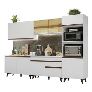 ArmĂĄrio De Cozinha Completa 310cm Branco Madesa Reims Xagrrm31000109 ArmĂĄrio De Cozinha Completa 310cm Branco Madesa Reims Xagrrm31000109