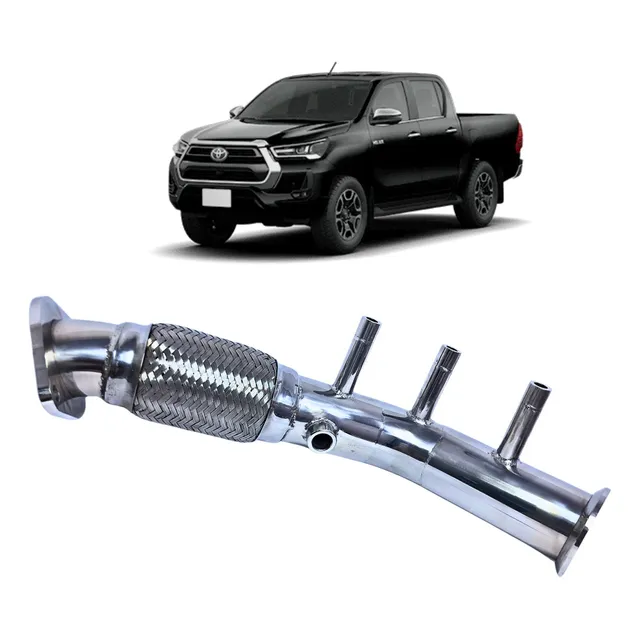 Downpipe Inox 304 Toyota Hilux Sw4 2.8 Diesel 2022 2023 2024