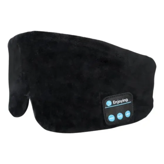 Antifaces Auriculares Dormir Bluetooth Música Micrófono Color Negro