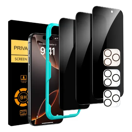 Vidrio Templado Privacidad iPhone +kit Camara X3 + Colocador