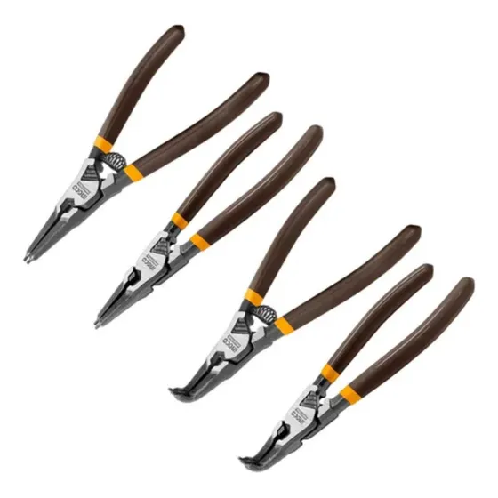 Set Alicates Seguro Seeger 180mm/7  Ingco Hccps01180
