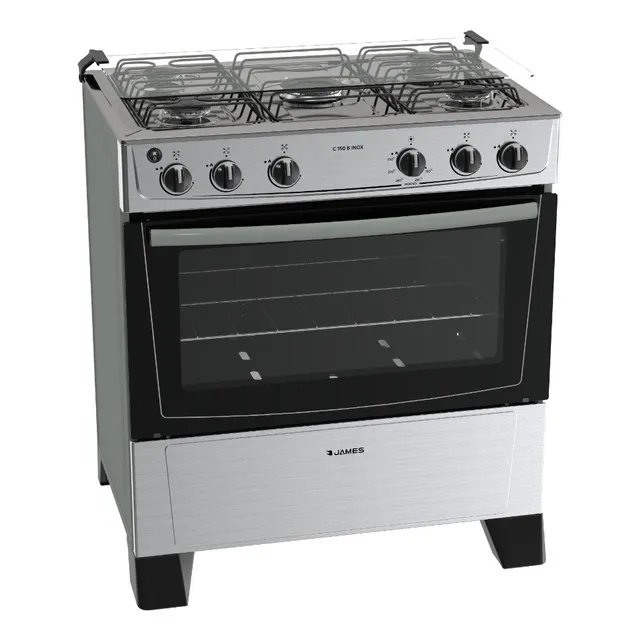 Cocinas James 5 Hornallas C150 Titanium Encend Autolimp Dimm