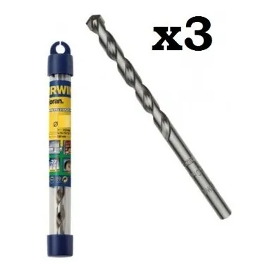 Mecha Broca Taladro Concreto 5mm 3/16 Irwin Pack 3 Tienda