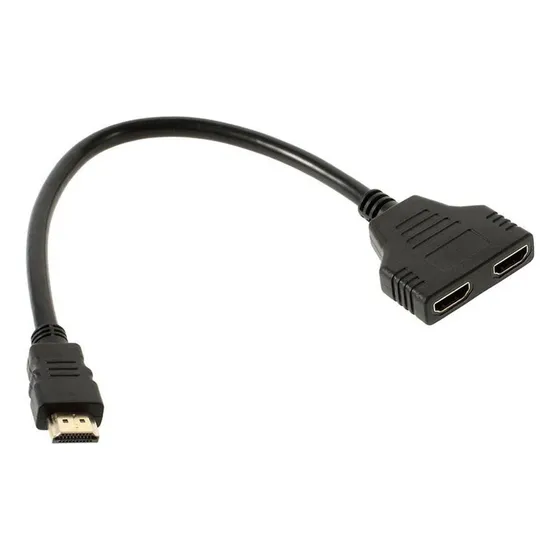 Splitter Hdmi Macho A Dos Hembras Hd 1080p Audio Y Video