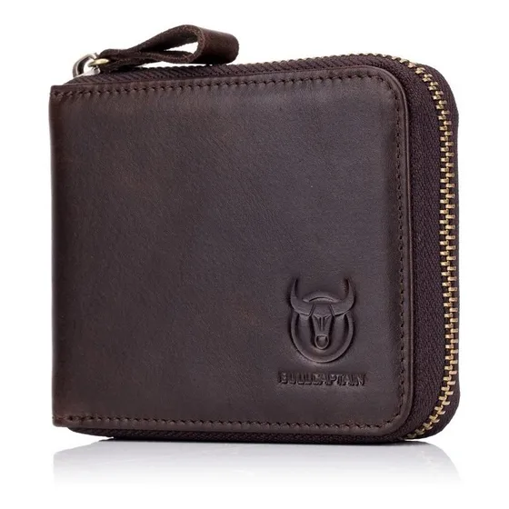 Bullcaptain - Billetera De Cuero Mate Qb-045-cf Café