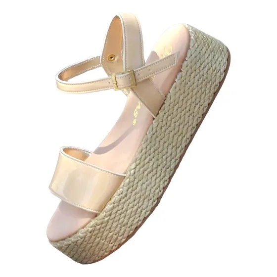 Sandalias De Plataforma De Yute Ref. 24p948