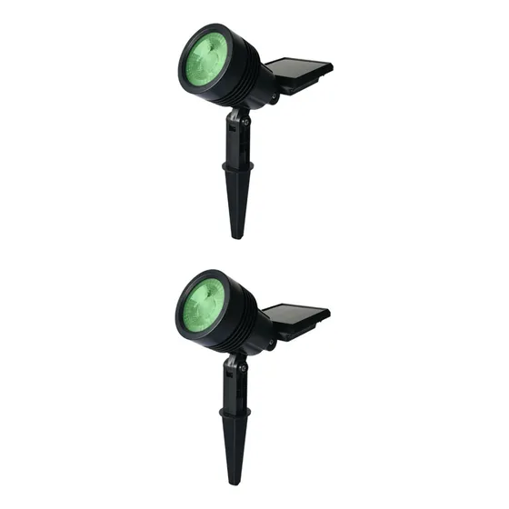 2 Pinchos Farol Solar De Jardín Led Verde Sanitaria Bel-la