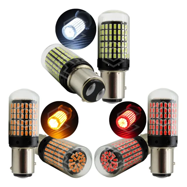 Par Focos 1157 1034 144 Leds Canbus Cristal Cuartos Stop 12v