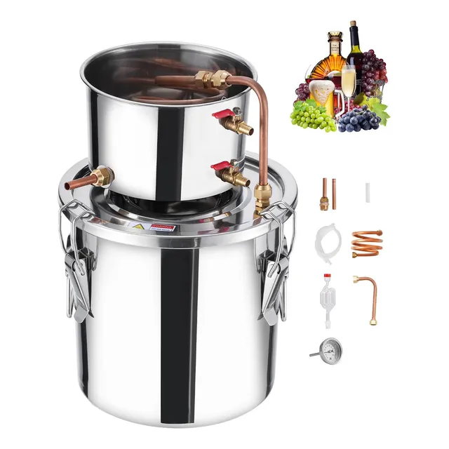Destilador De Alcohol Agua De Acero Inoxidable 3 Gal 11 L