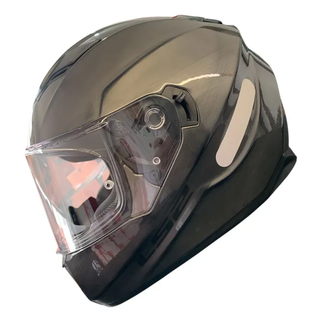 Capacete Ls2 Aço Escovado Titanium Com Óculos+ Narigueira