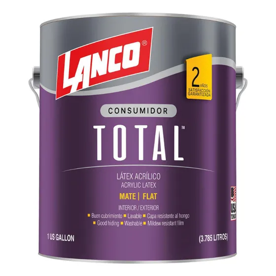 Pintura Latex Acrilico Total Lanco 1gl