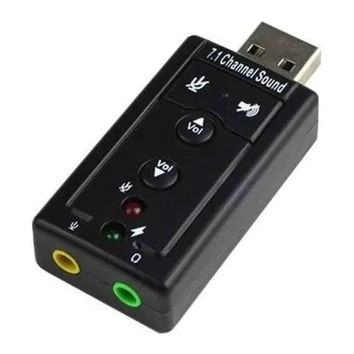 Placa De Sonido Usb 7.1 Con Control Volumen Leds Música