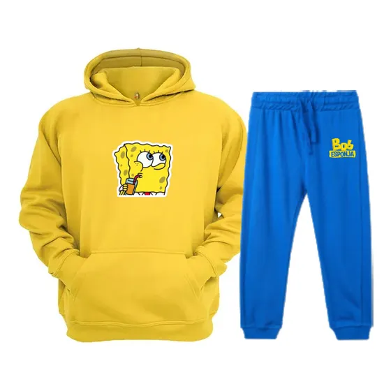 Conjunto Bob Esponja / Canguro + Pantalon Amarillo Lisa 14