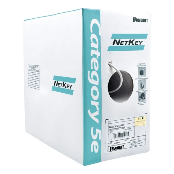 Bobina Panduit 305m Cat 5e Utp Netkey Gris Clar Nuc5c04ig-ce