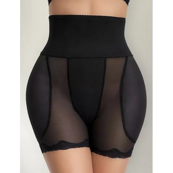 Calcinha Short Cintura Alta Enchimento Bumbum E Quadril