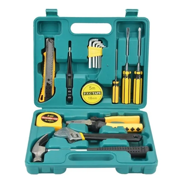 Juego De Herramientas 16 Pzs C/martillo Llave Destornillador Deppon DEP022